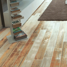 Urban Forest: Orange-Beige Rettificato 15x90cm